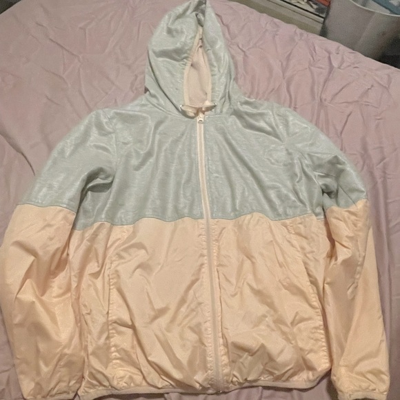 Forever 21 Jackets & Blazers - Gray and Coral Pink Mesh Thin Raincoat